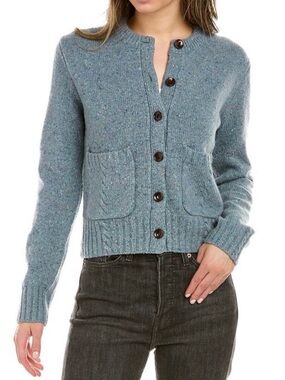 Alex Mill Women's Button-Up Wool Blend Pocket Sweater